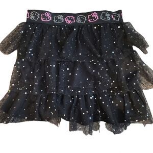 EC HELLO KITTY SPARKILY RUFFELED SKIRT SZ. 10/12